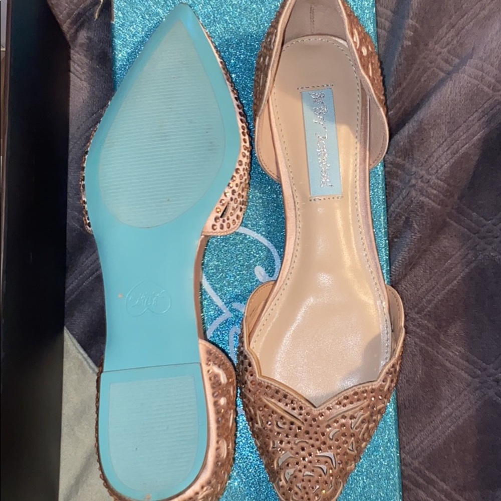 SOLD Betsy Johnson Blue Flats